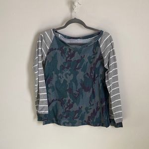Camo and stripped top